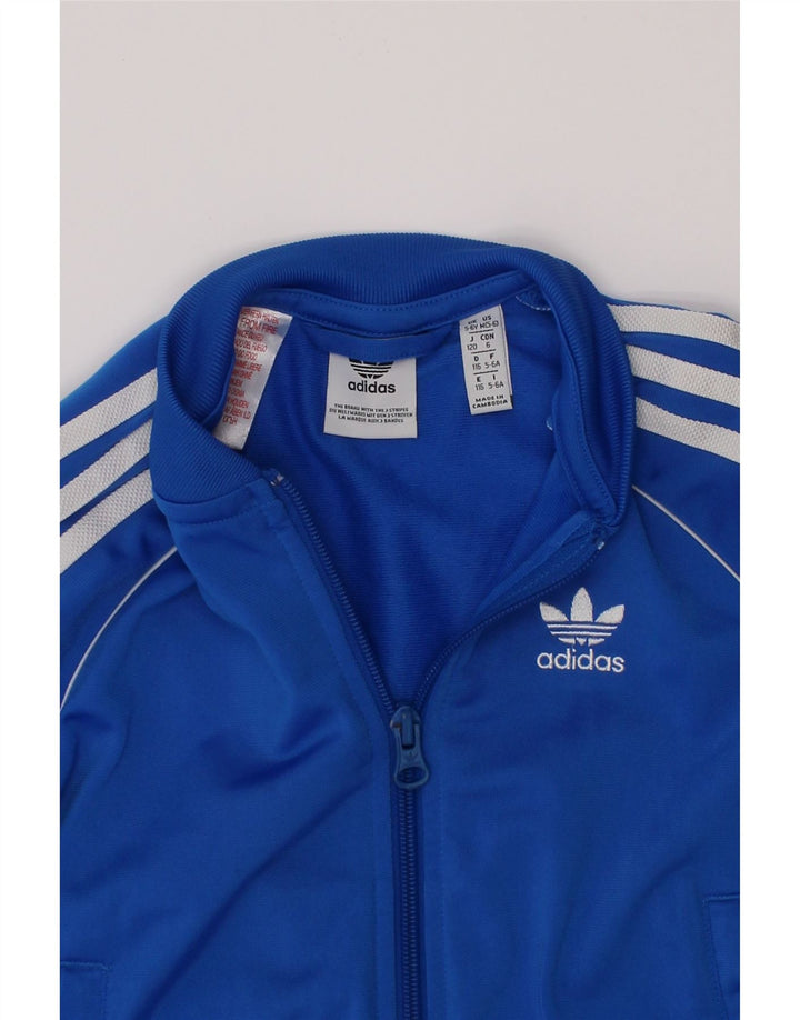 ADIDAS Chaqueta Chándal Niño 5-6 Años Azul Poliéster