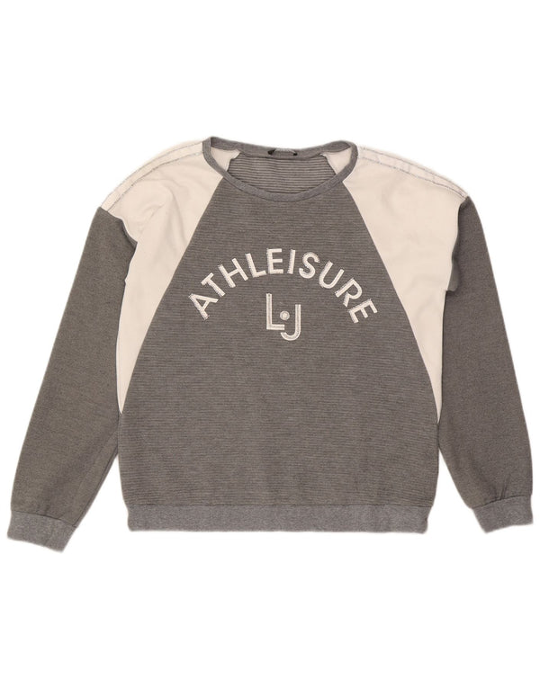 Liu Jo - Sudadera con gráfico para mujer, talla 44, color gris medio