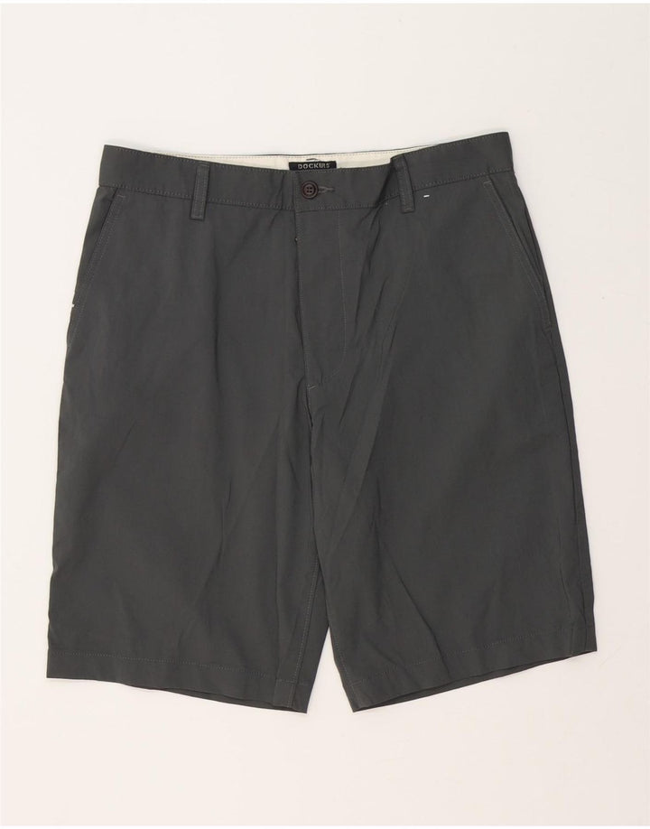 DOCKERS Shorts cargo para hombre W32 Poliéster gris medio