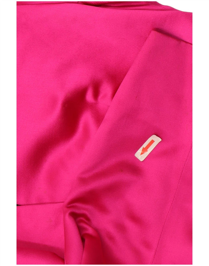 Vintage mujer 1 botón Blazer chaqueta Reino Unido 10 pequeño rosa