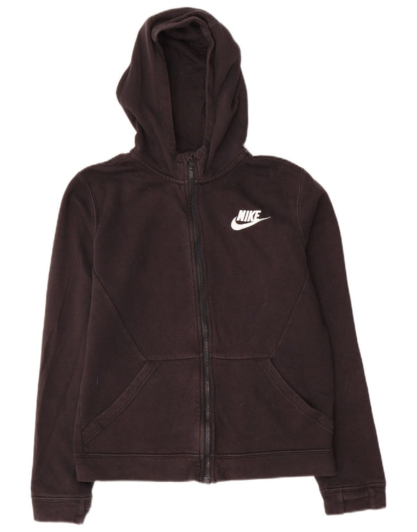 Nike Sudadera con capucha y cremallera para niños 13-14 años XL Algodón negro