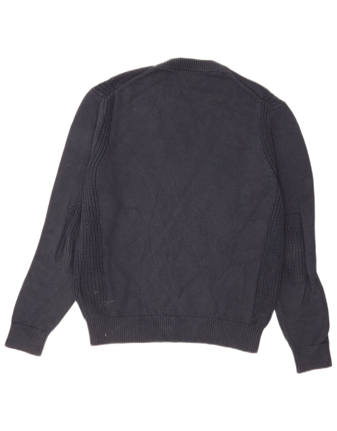 Hackett Jersey con cuello redondo para hombre, talla pequeña, algodón azul marino