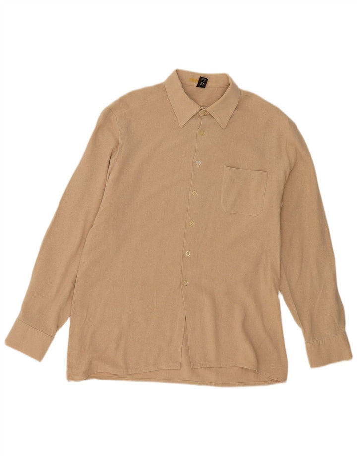 Camisa vintage para hombre grande beige
