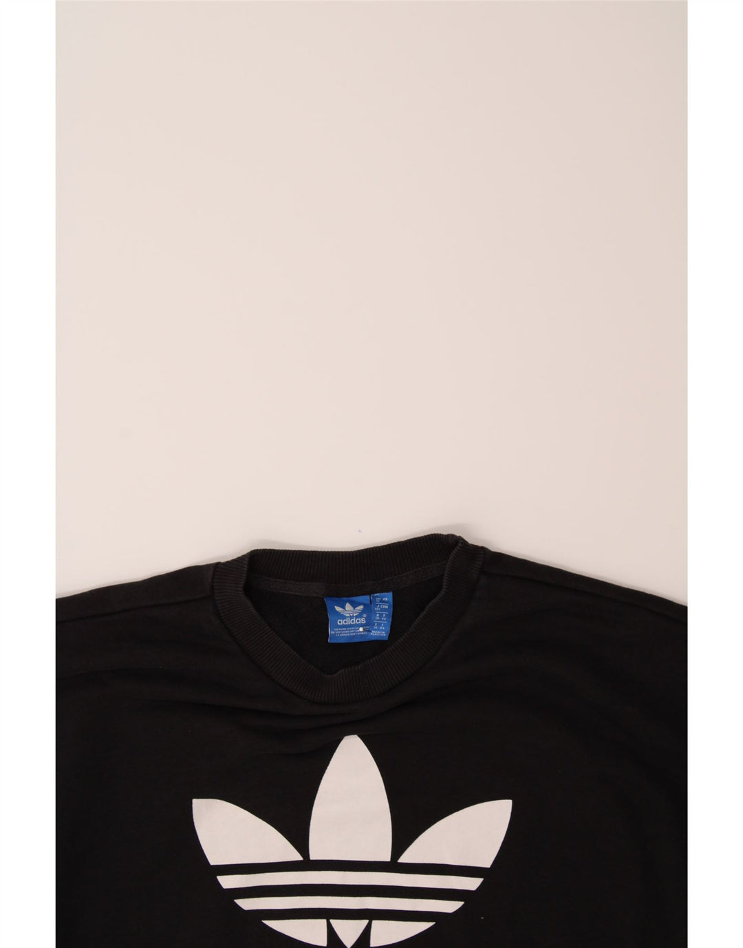 ADIDAS Womens Graphic Sweatshirt Jumper UK 12 Medium  Black Cotton Vintage Adidas and Second-Hand Adidas from Messina Hembry 