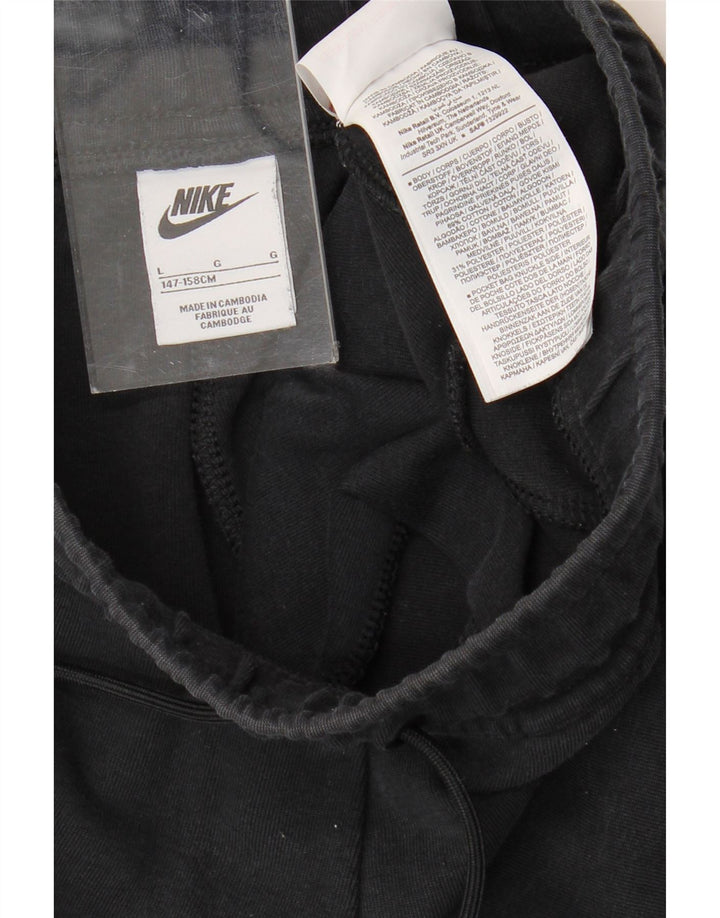 NIKE Pantalones de chándal para niños Joggers 12-13 años Grande Negro Algodón