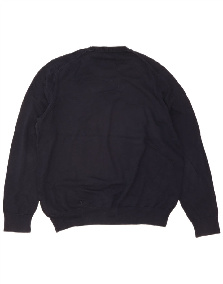 Marks & Spencer Jersey de cuello redondo para hombre XL Algodón azul marino