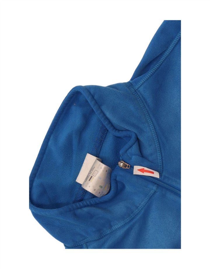 Adidas Mujer Loose Fit Zip Neck Top Manga Larga Poliéster Azul Medio