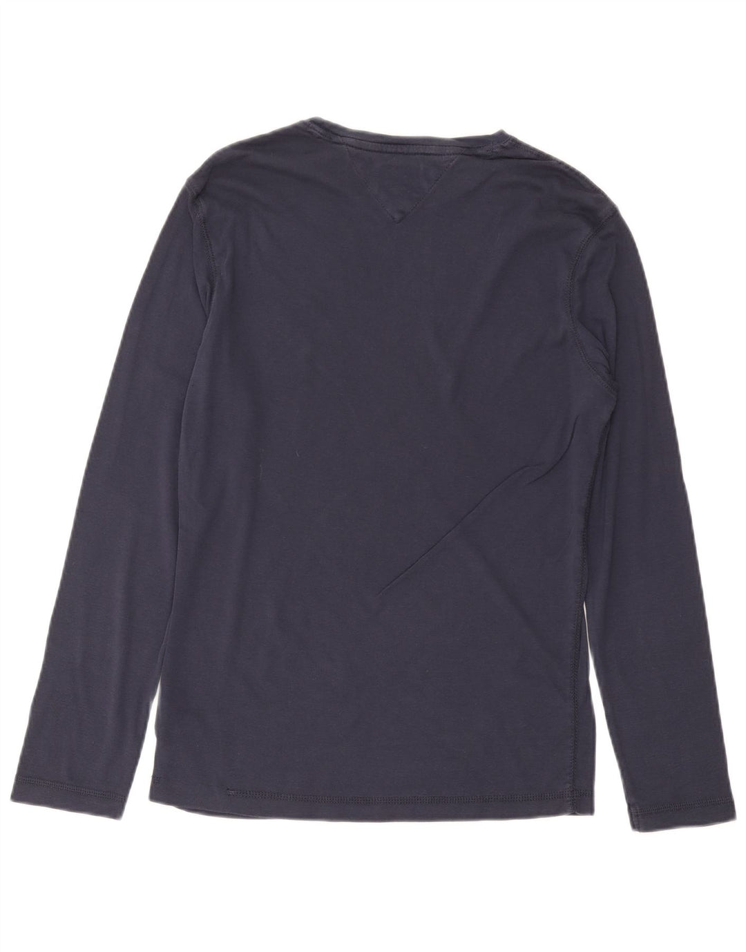 TOMMY HILFIGER Camiseta de hombre de manga larga de algodón azul marino medio
