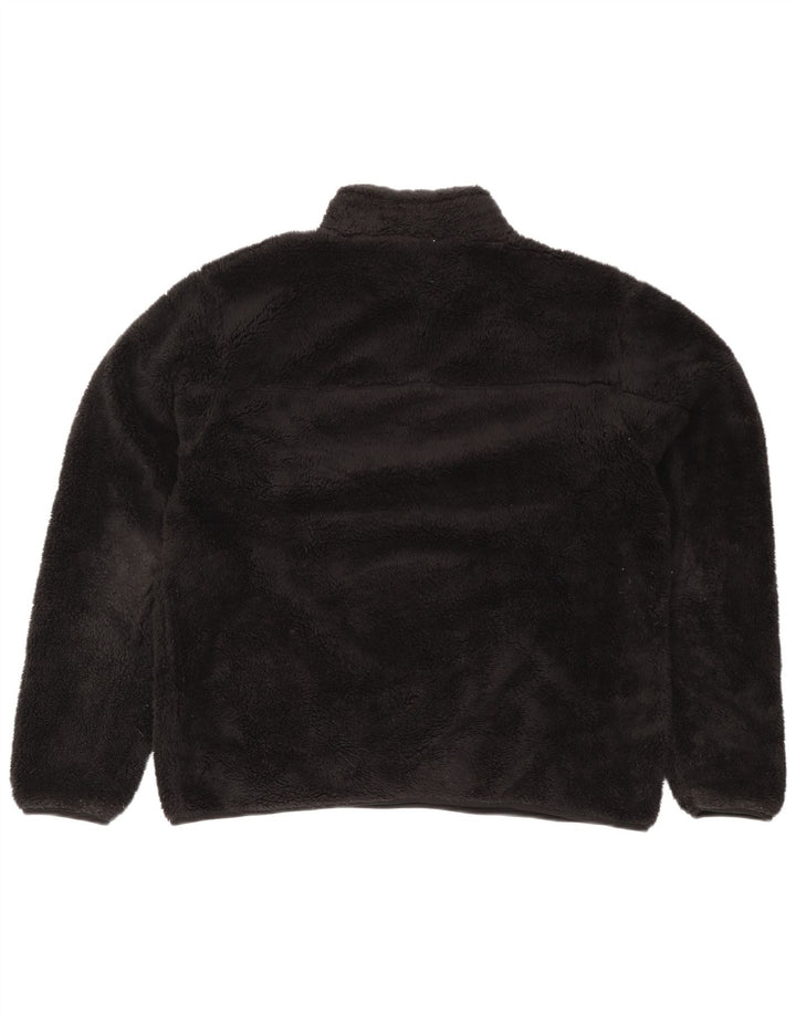 Mountain Warehouse Jersey de forro polar con cuello y cremallera para hombre XL Poliéster negro