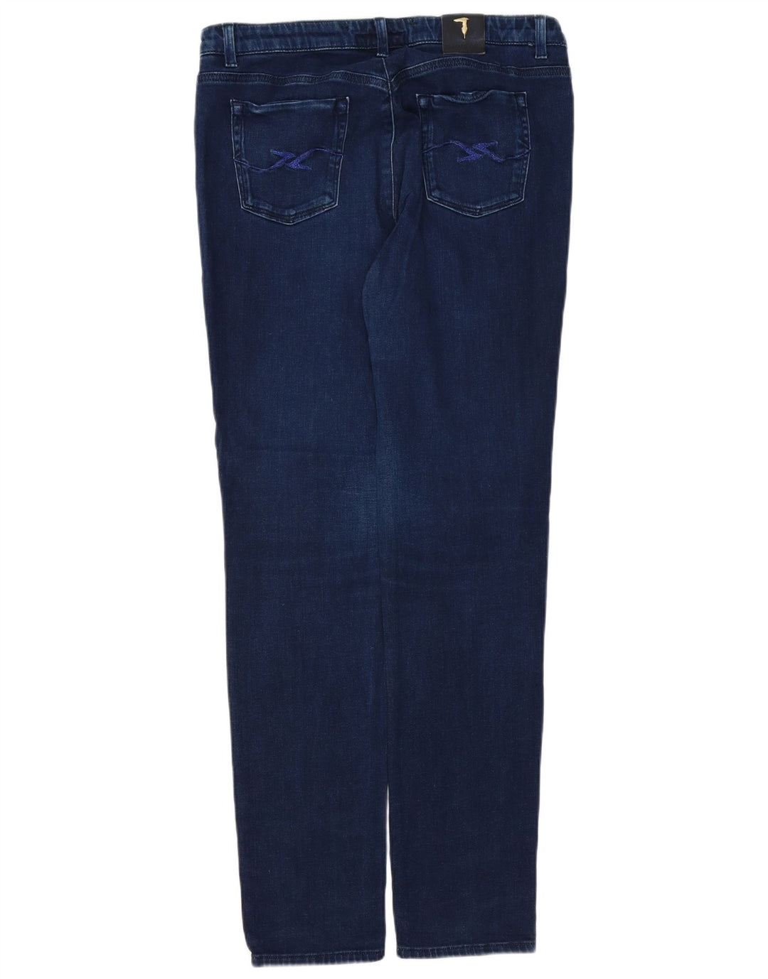 TRUSSARDI Vaqueros ajustados para mujer IT 49 XL W35 L32 Azul marino Poliéster