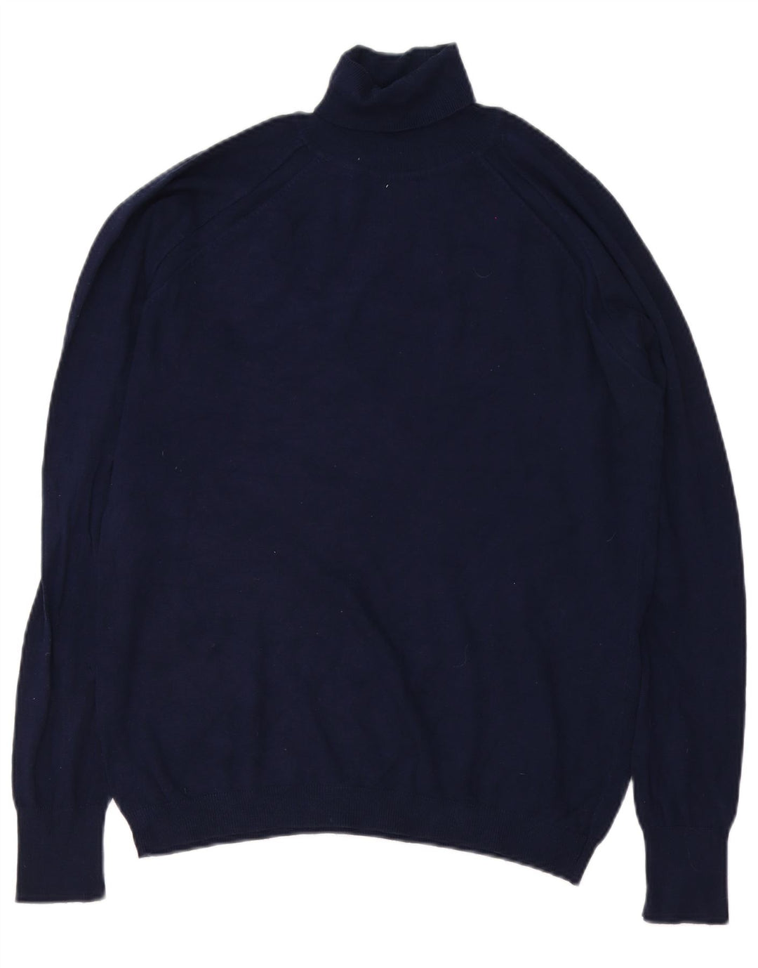 Zara Hombre Jersey De Cuello Vuelto Jersey Grande Azul Marino Viscosa