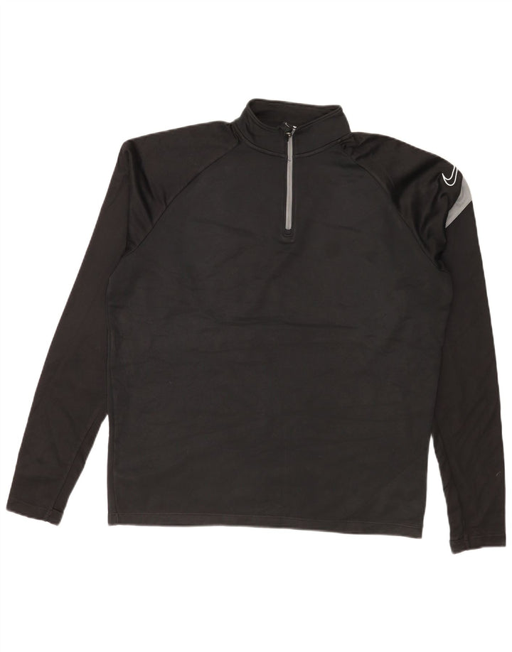 Nike Hombre Dri Fit Graphic Sudadera tipo jersey con bloques de color negro mediano