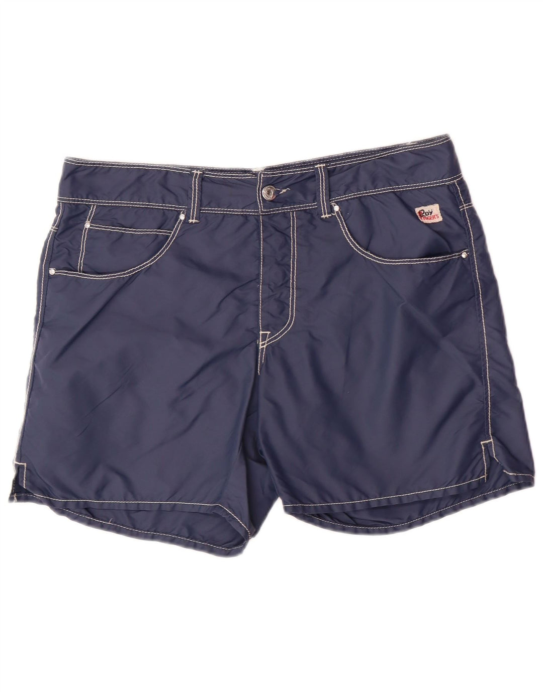 ROY ROGERS Pantalones cortos casuales para hombre IT 48 Medium W34 Poliamida azul marino