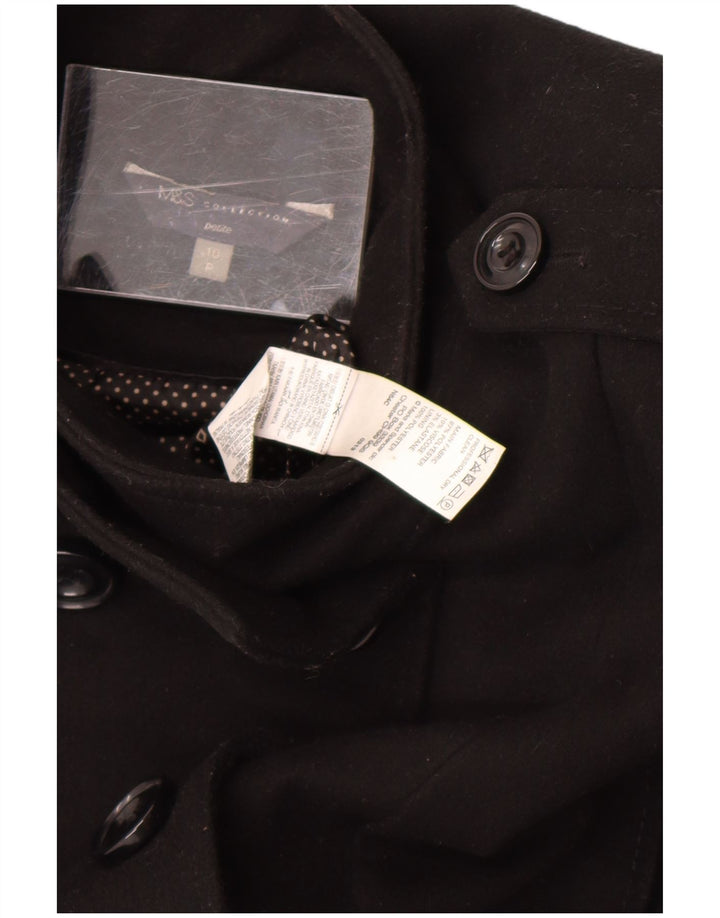 Marks & Spencer Chaquetón Petite para mujer UK 40 Pequeño Poliéster negro