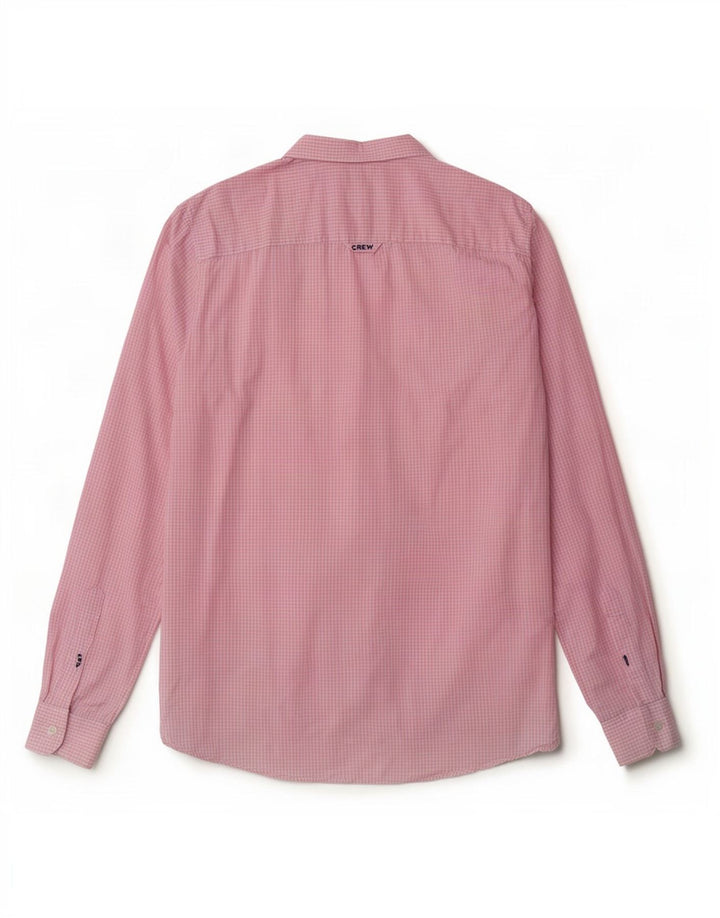 Crew Clothing Camisa de corte clásico para hombre Algodón a cuadros rosa medio