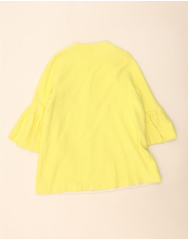 Zara Abrigo extragrande de manga 3/4 para mujer UK 6 XS Amarillo