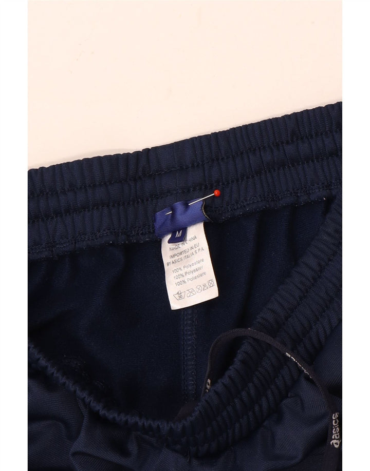 Asics Hombre Pantalones De Chándal Gráfico Medio Azul Marino