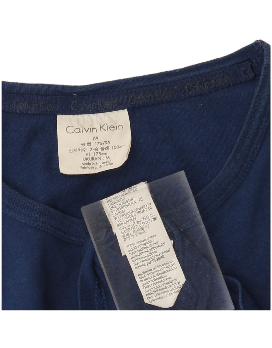Calvin Klein - Camiseta gráfica para hombre, parte superior de algodón azul marino mediano