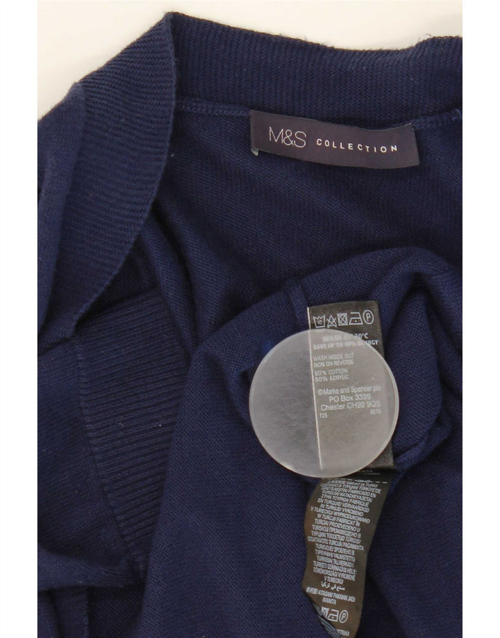 Marks & Spencer - Cárdigan largo para mujer, talla 40, tamaño mediano, azul marino