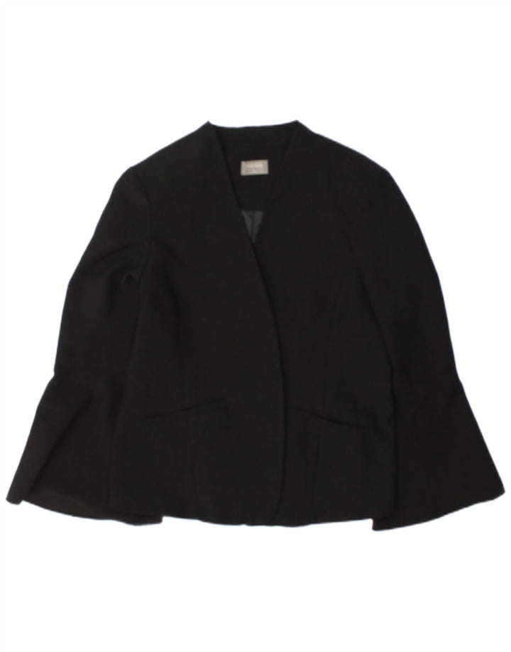 Oasis Chaqueta tipo blazer abierta para mujer UK 46 Grande Poliéster negro