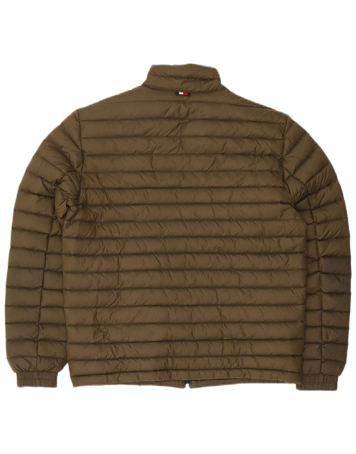 Tommy Hilfiger Chaqueta Acolchada Mujer UK 14 Mediano Caqui Poliamida