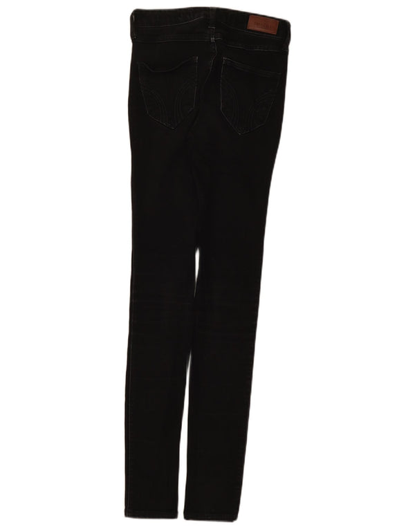 Hollister Jeans Ajustados De Talle Alto Para Mujer US 00 2XS W23 L30 Algodón Negro