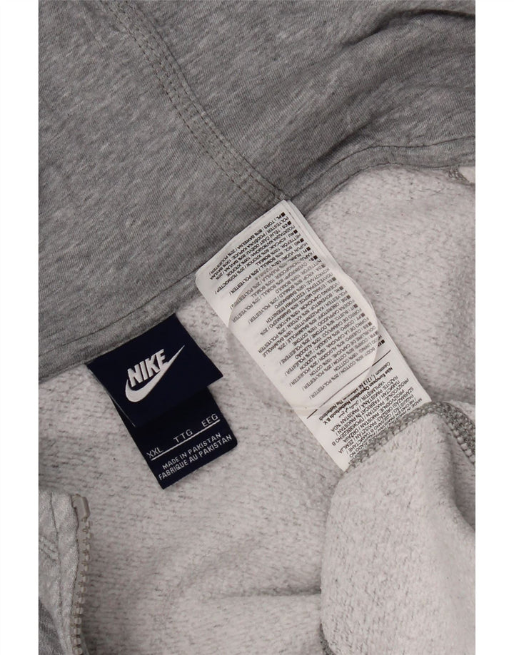 Nike - Sudadera con capucha y cremallera para hombre, talla 2XL, algodón gris