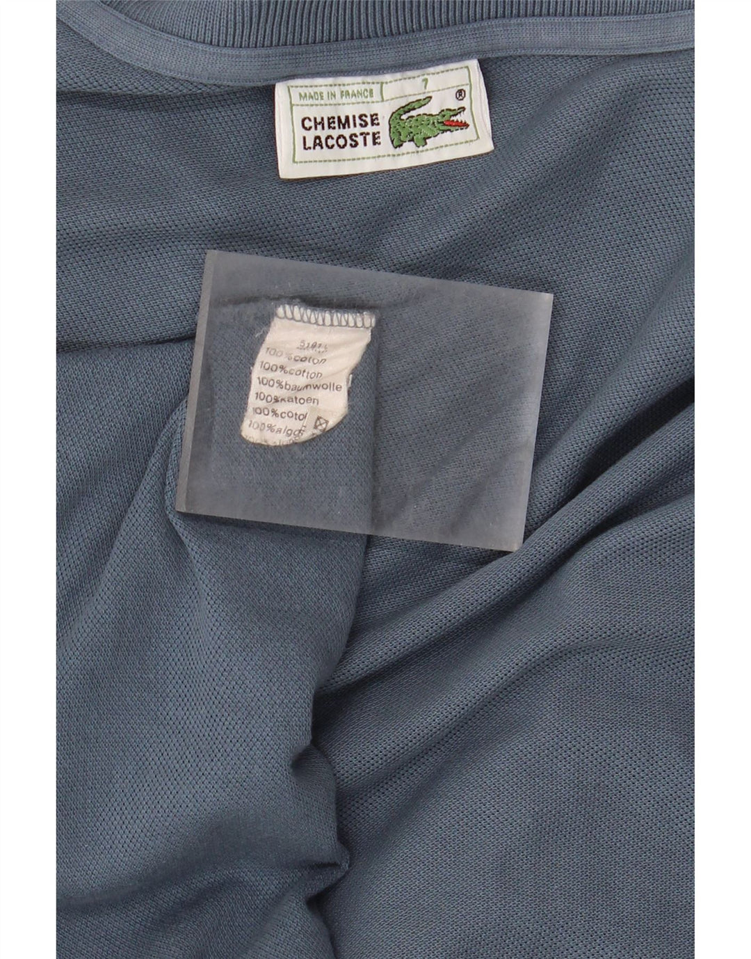 Polo Lacoste para hombre talla 7 2XL algodón azul marino