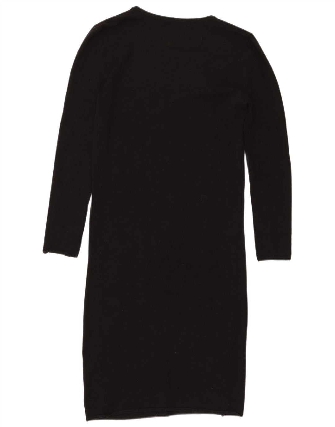 Zara Mujer Vestido Jersey De Manga Larga UK 42 Medium Negro