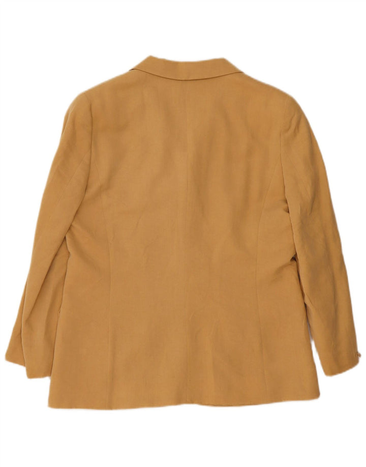Marella Chaqueta Blazer de 4 Botones para Mujer UK 46 Large Viscosa Beige