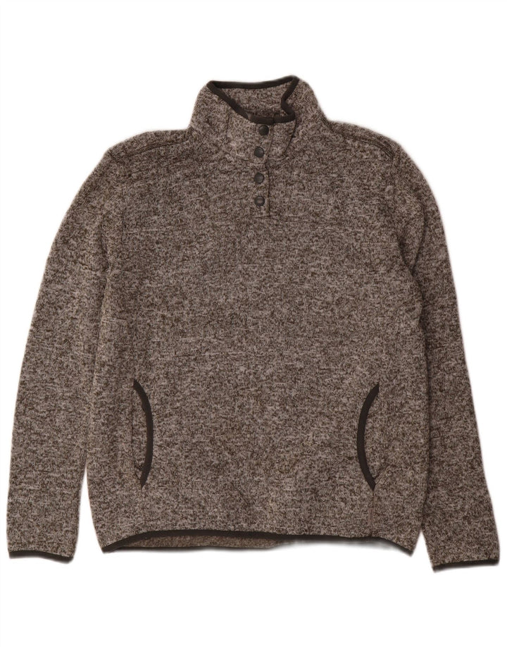 EDDIE BAUER Jersey de sudadera extragrande para mujer Reino Unido 10 Pequeño gris moteado