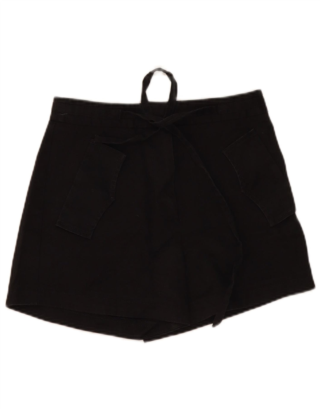 Pantalones cortos casuales vintage para mujer W30 algodón negro medio