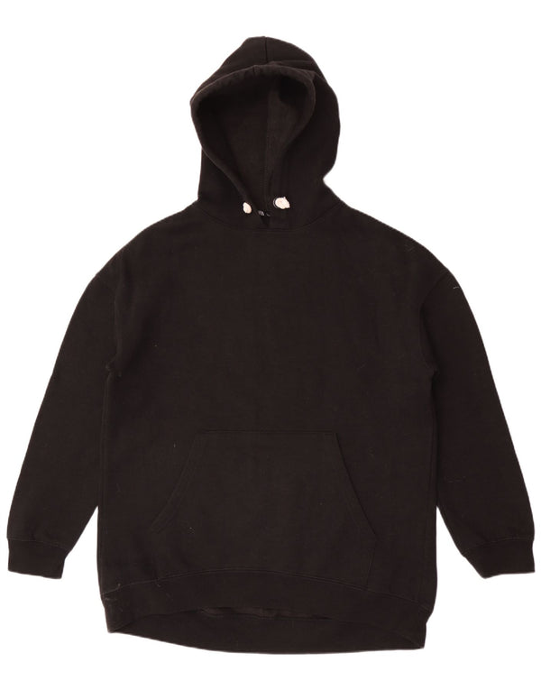 Zara Hombre Loose Fit Sudadera Con Capucha Jersey Pequeño Poliéster Negro