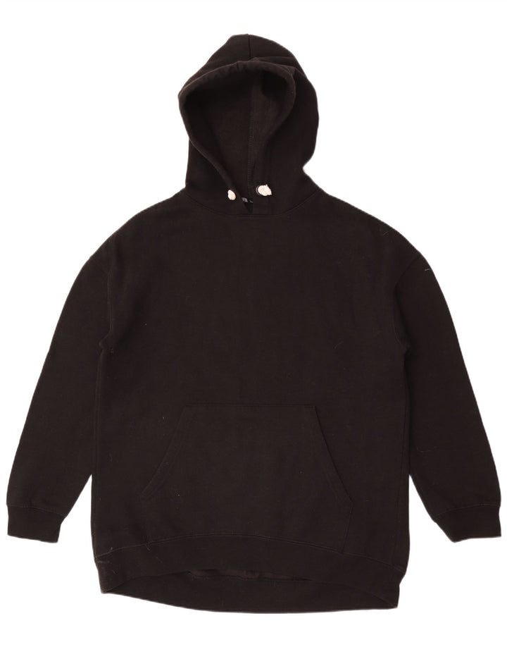 Zara Hombre Loose Fit Sudadera Con Capucha Jersey Pequeño Poliéster Negro