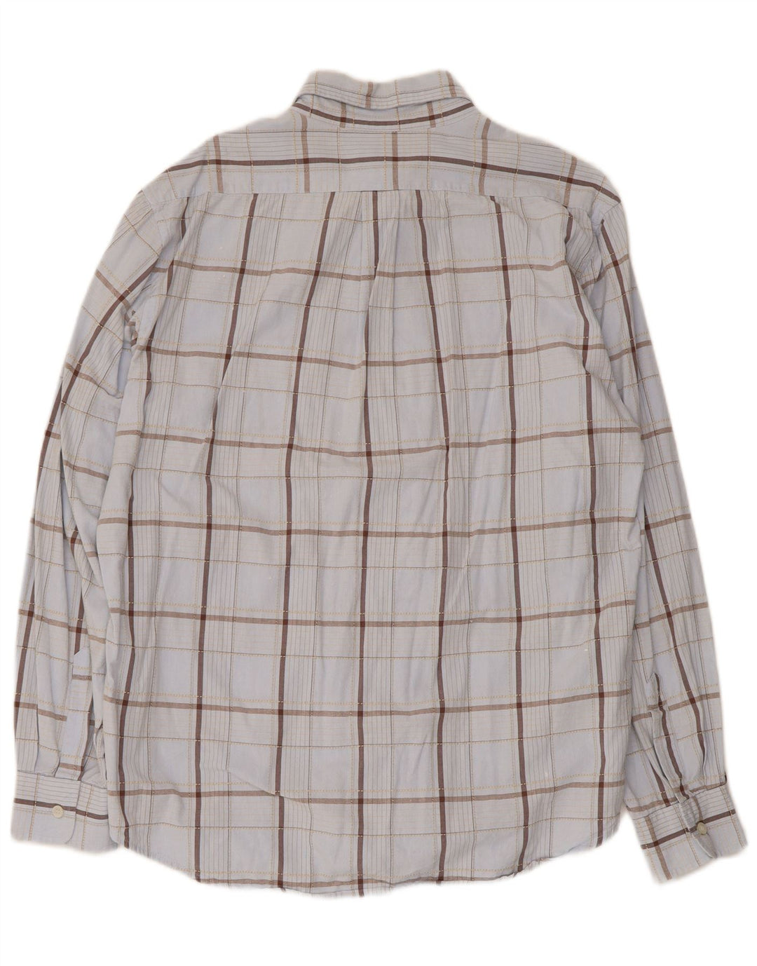 Camisa Hombre Trussardi Jeans XL Algodón Cuadros Azul
