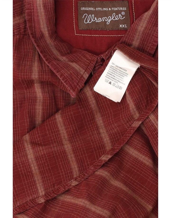 Wrangler Camisa para hombre 2XL Algodón a cuadros granate