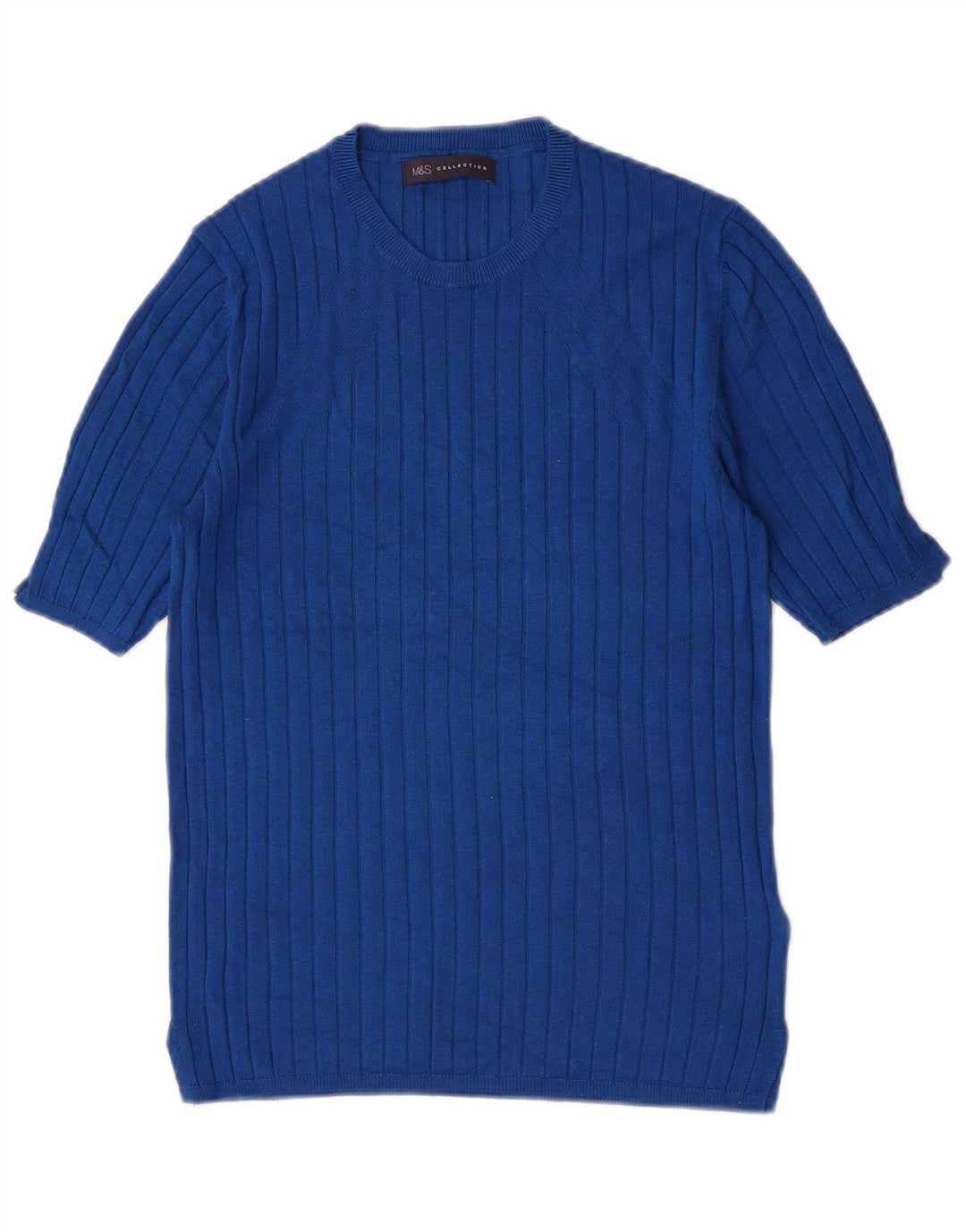 Marks & Spencer - Jersey de cuello redondo para mujer, talla 40, color azul medio