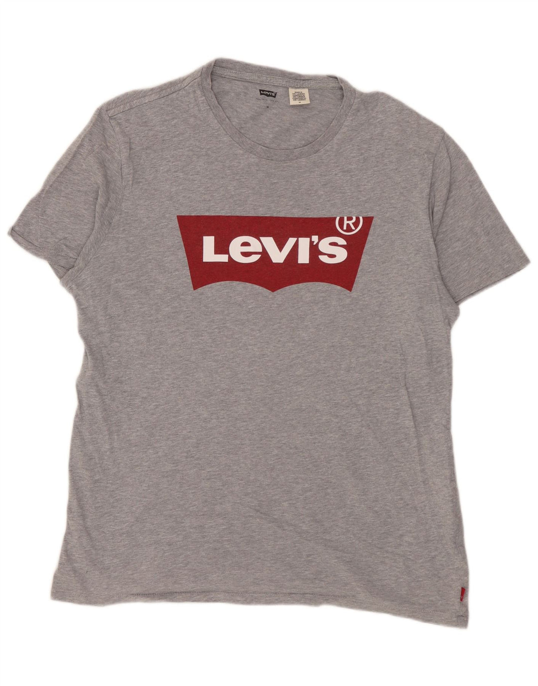 Levi's Camiseta gráfica para hombre Top de algodón moteado en gris medio