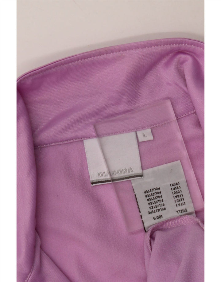 DIADORA Chaqueta superior de chándal para mujer UK 46 Poliéster morado grande