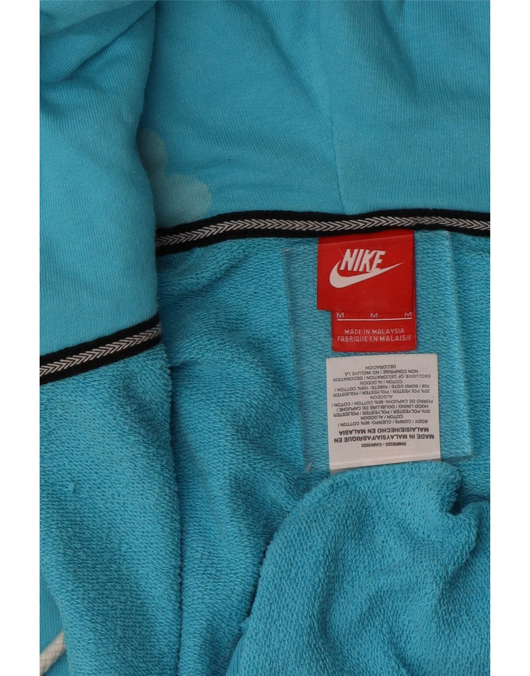 NIKE Sudadera con capucha y cremallera gráfica para mujer Reino Unido 40 Algodón azul medio