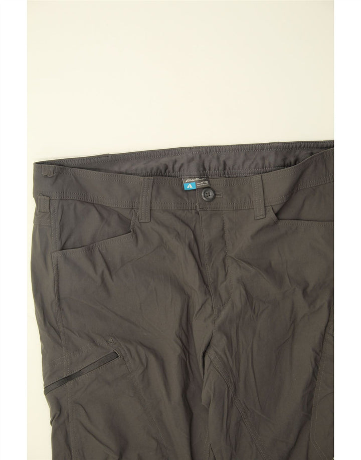 EDDIE BAUER Mens Straight Cargo Trousers W38 L30 Grey Nylon Vintage Eddie Bauer and Second-Hand Eddie Bauer from Messina Hembry 