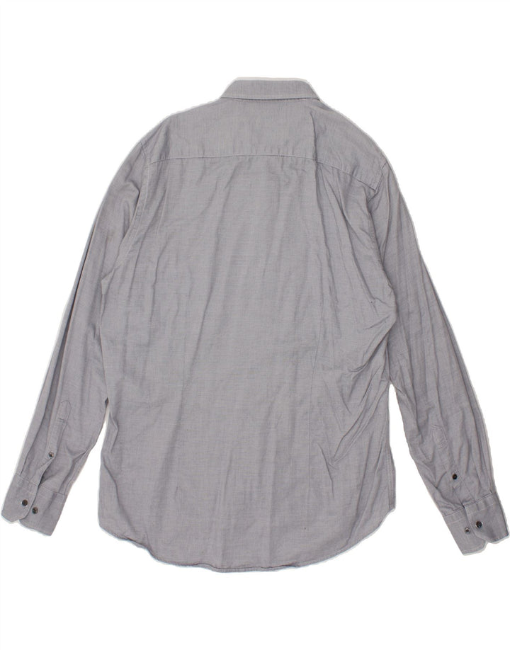 DACK'S Mens Slim Fit Shirt 2XL Blue Polka Dot Cotton Vintage Dack's and Second-Hand Dack's from Messina Hembry 