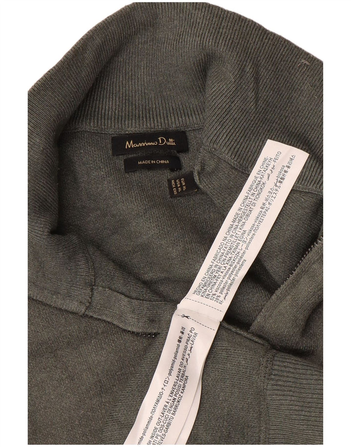 MASSIMO DUTTI Jersey Hombre con Cremallera y Cuello XL Viscosa Gris