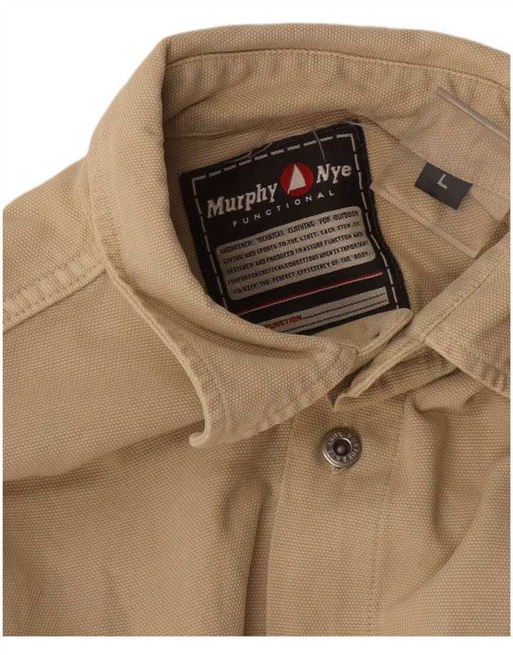 Murphy & Nye Camisa para hombre grande Beige