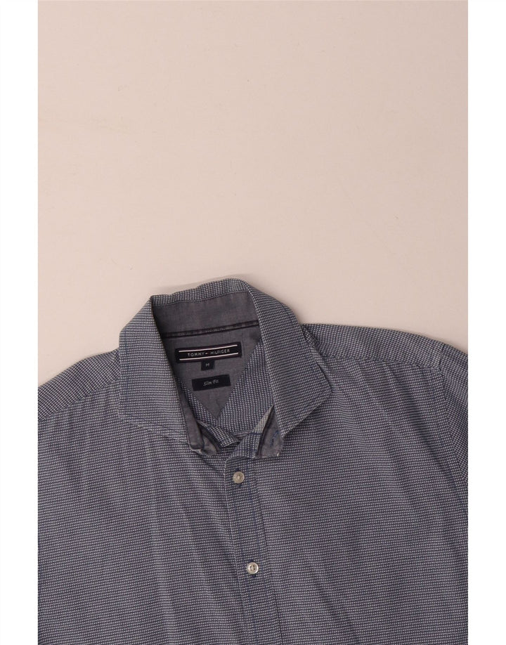 TOMMY BAHAMA Camisa slim fit de algodón a cuadros en azul medio