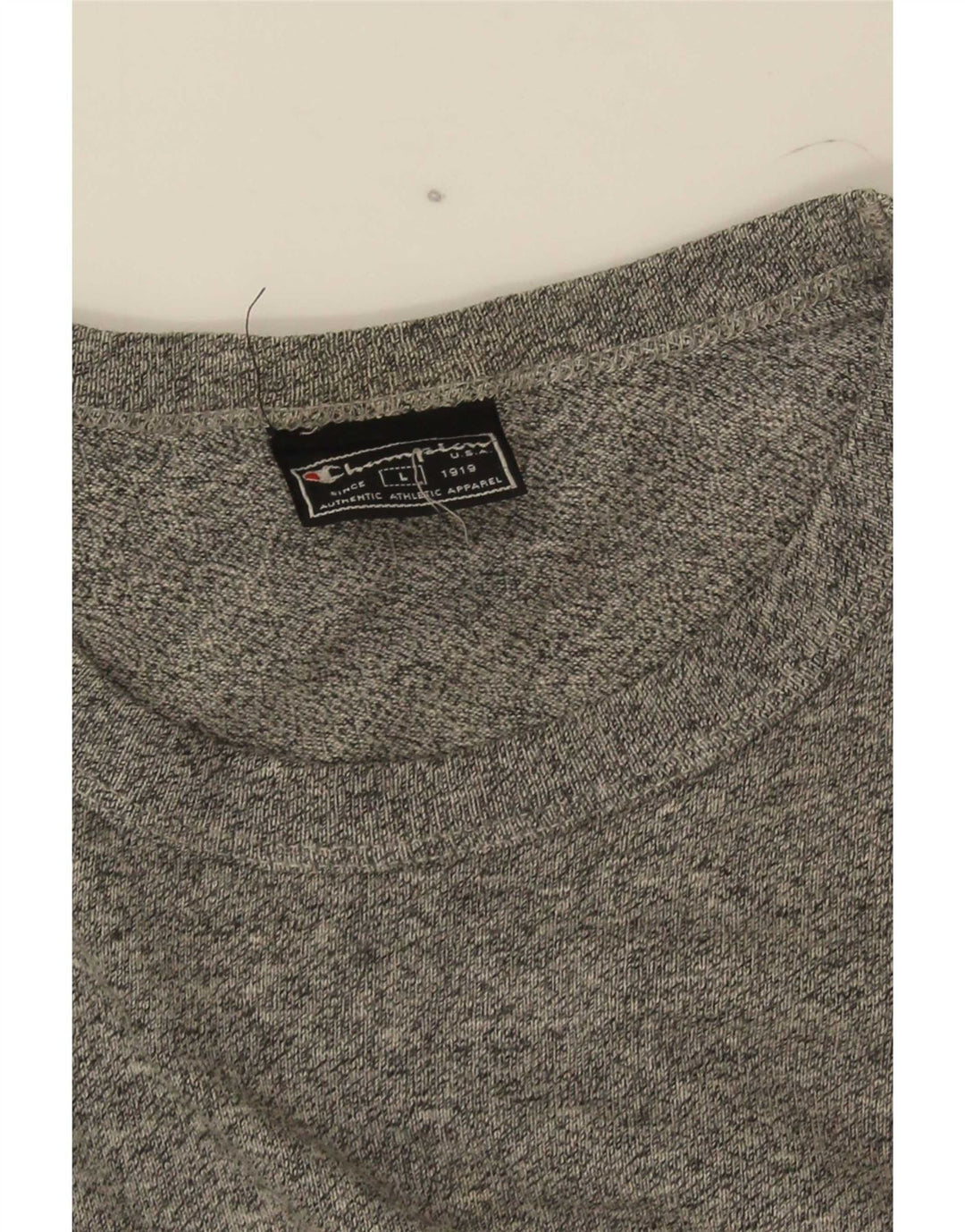 Champion Camiseta gráfica para hombre Top grande gris moteado