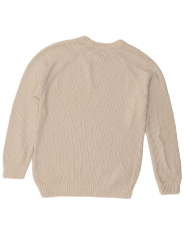 Zara Hombre Jersey Cuello Redondo Jersey Small Blanco Algodón