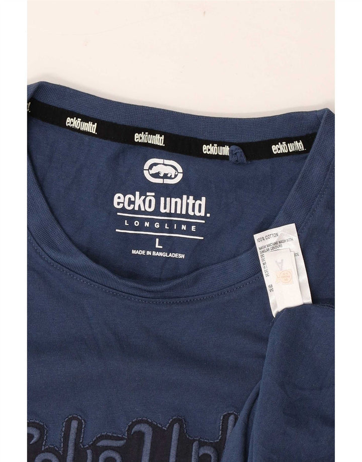 Ecko Unltd Camiseta gráfica para hombre Top Grande Azul marino Algodón