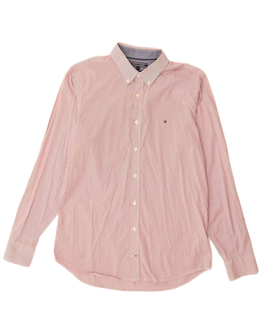 Camisa Tommy Hilfiger Hombre Grande Rosa Algodón