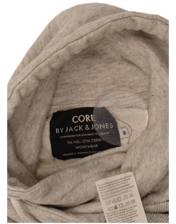 Jack & Jones Hombre Sudadera Con Capucha Gráfica De Algodón Gris Medio